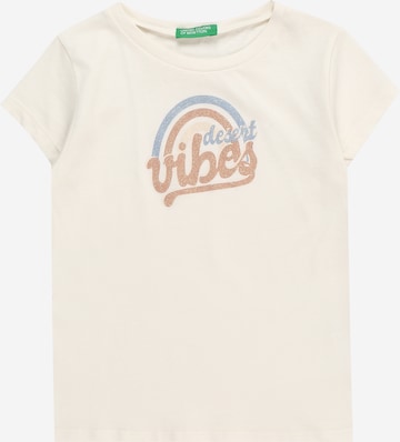 T-Shirt UNITED COLORS OF BENETTON en beige : devant