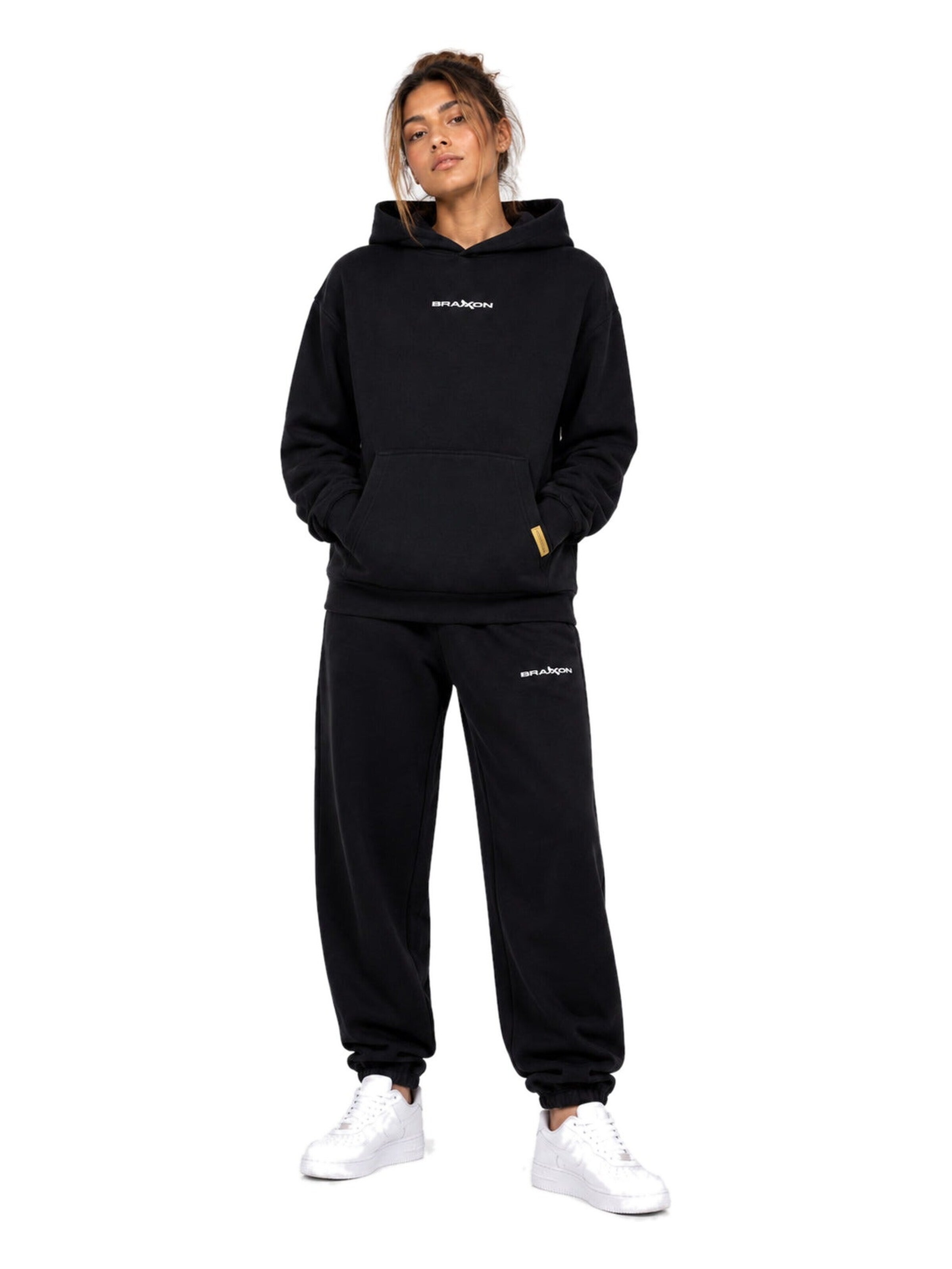 BRAXXON Jogginganzug 'BRAXXON Essential Jogger Set'‌‌‌‌‌‌‌‌ in Schwarz: Vorderseite