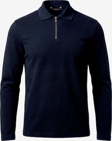 zero Sweatshirt mit Kragen in Blau: Vorderseite