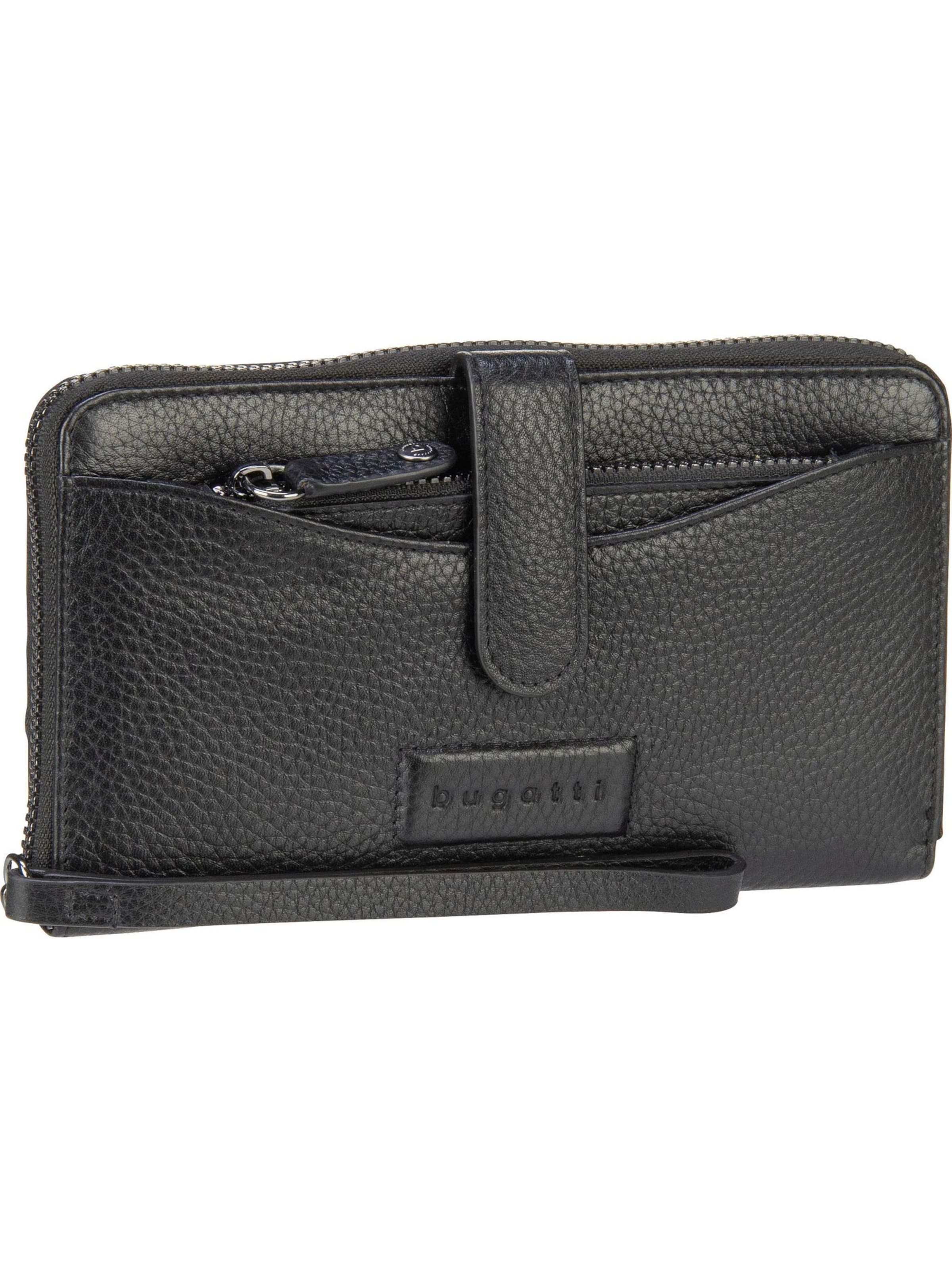 Portamonete 'Elsa' di bugatti in nero: frontale