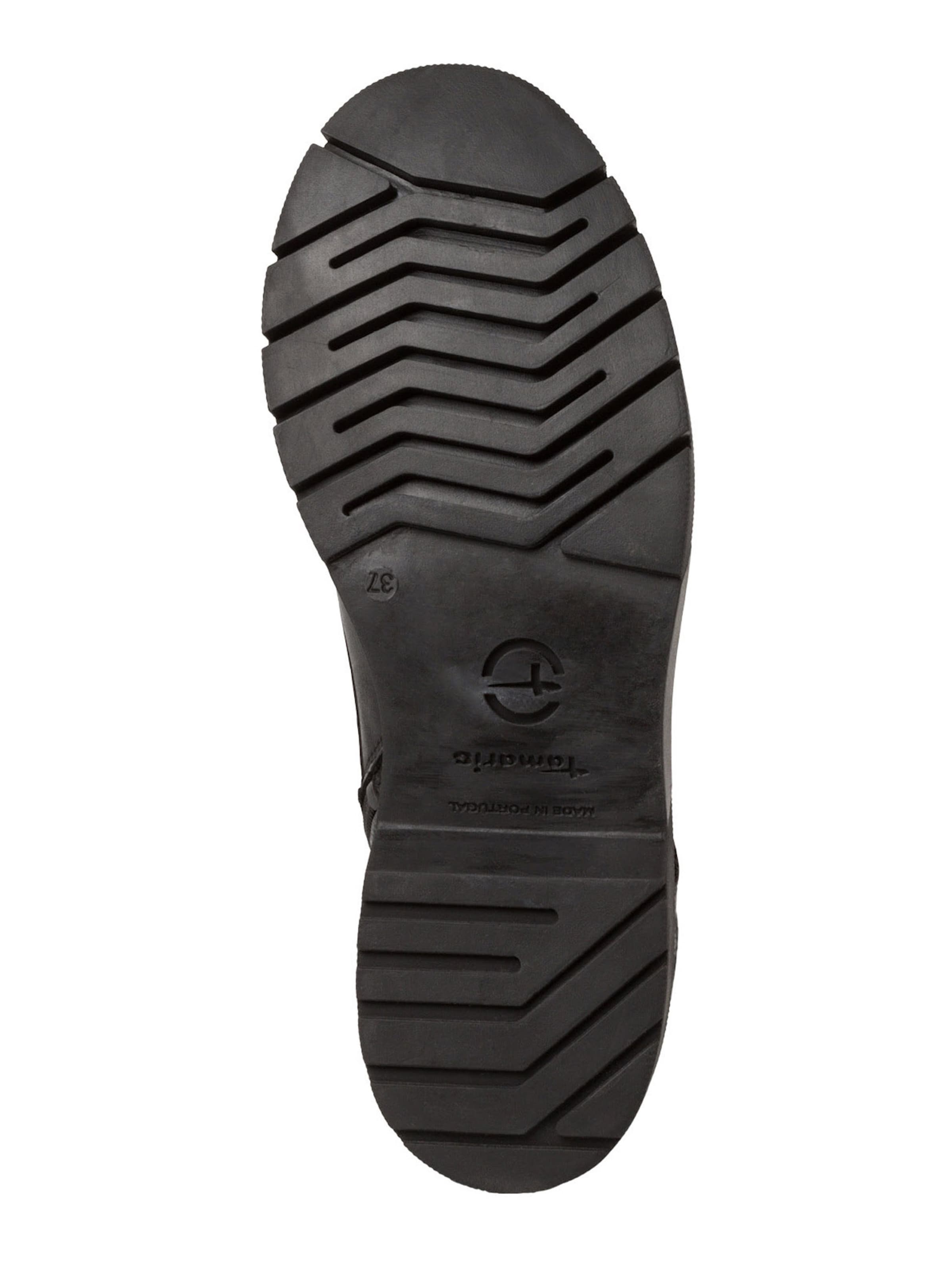 Tamaris Μποτάκι με κορδόνια σε μαύρο