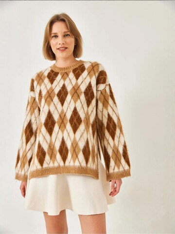 Bianco Lucci - Pullover em bege: frente