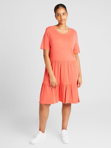 Vero Moda Curve - Vestido 'FILLI CALIA' en rojo: frente