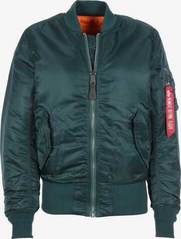 ALPHA INDUSTRIES Přechodná bunda 'MA-1' – modrá: přední strana