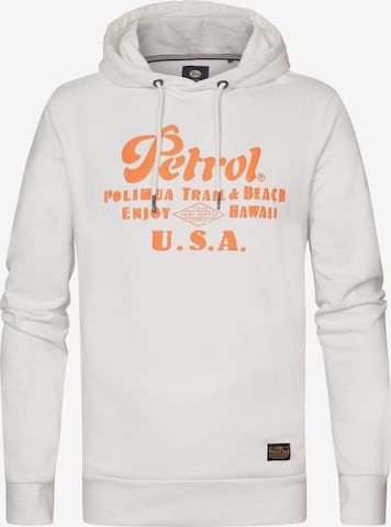 Petrol Industries Μπλούζα φούτερ 'Rio' σε λευκό: μπροστά