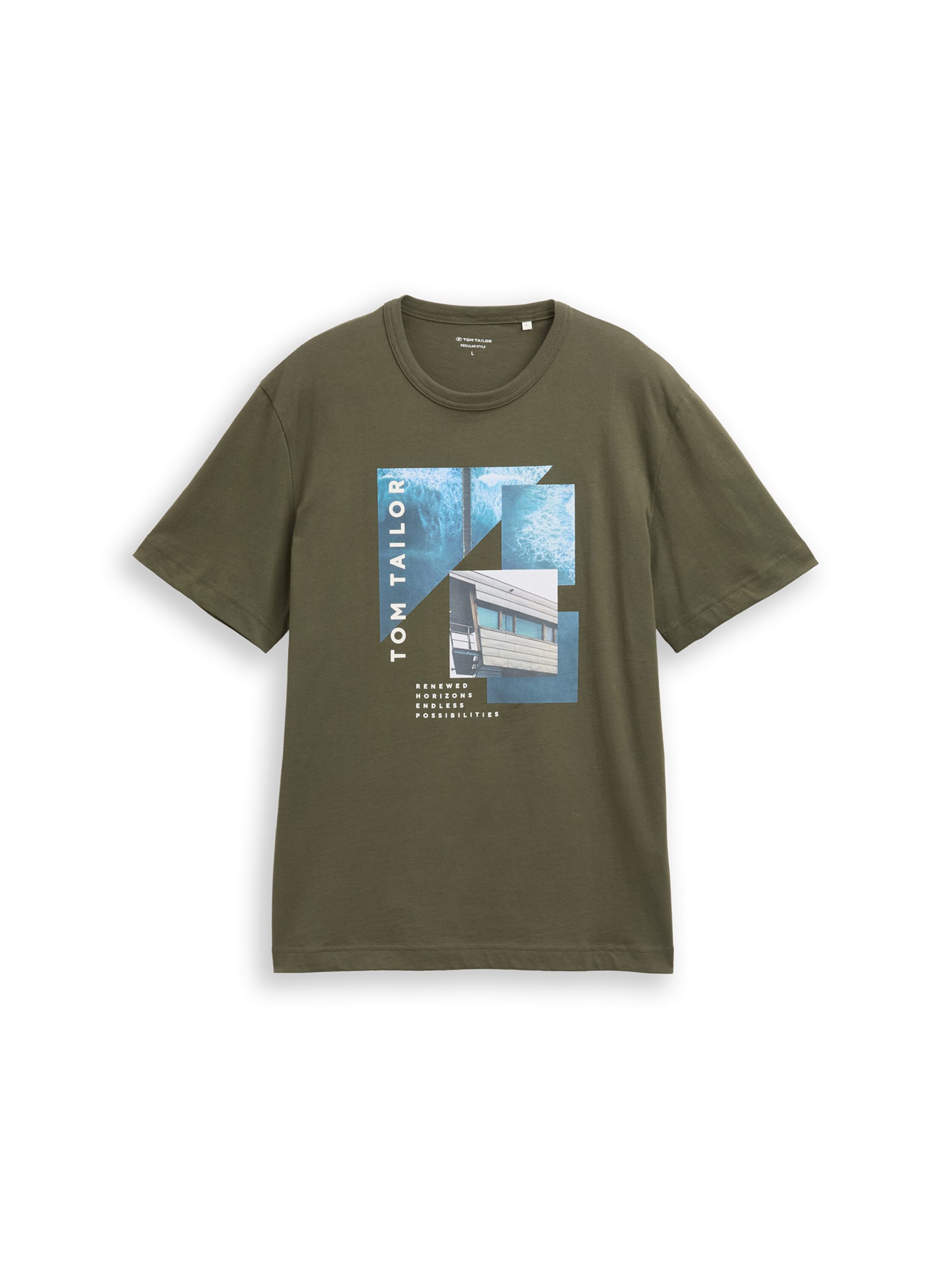 TOM TAILOR Póló - zöld: elől