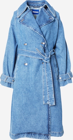 HUGO Blue Between-Seasons Coat 'Gannisa' in Blue: front