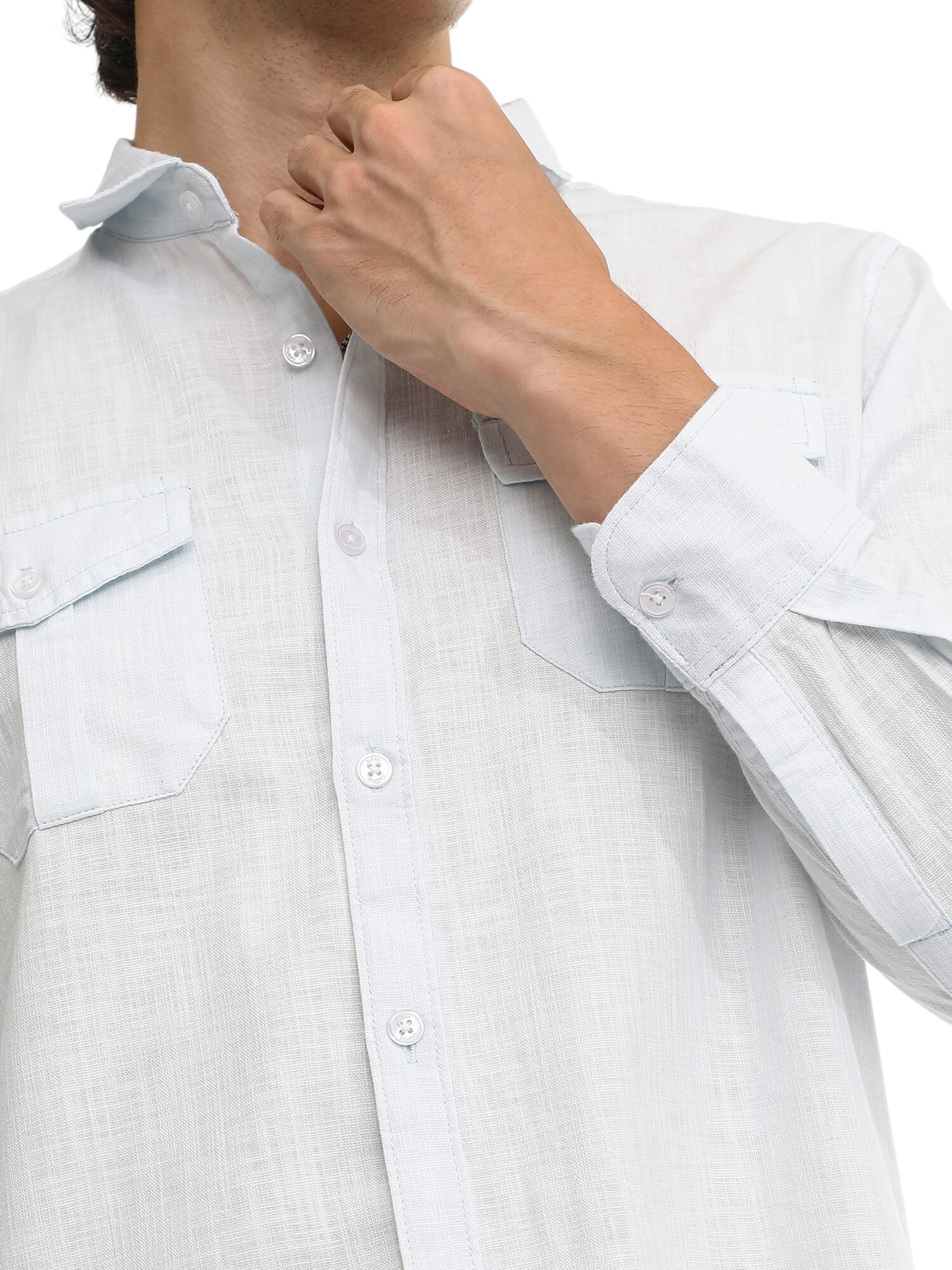 Campus Sutra Средняя посадка Рубашка ' Zeruiah ' в Синий