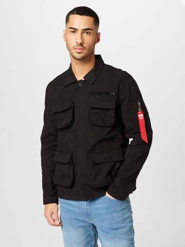 Veste mi-saison ALPHA INDUSTRIES en noir : devant