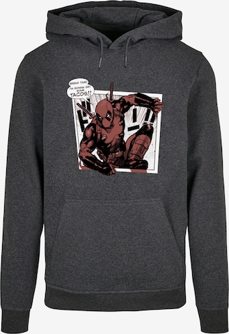 ABSOLUTE CULT Sweatshirt 'Deadpool - Tacos Breaktime' in Grey: front