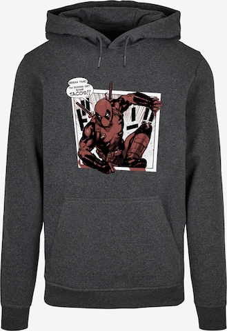 ABSOLUTE CULT Sweatshirt 'Deadpool - Tacos Breaktime' in Grey: front