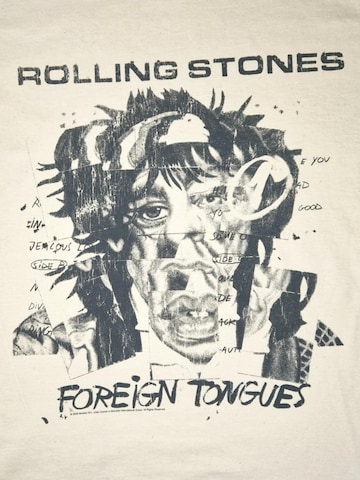 Maglietta 'Rolling Stones Foreign Tongues Art Tracks T-Shirt' di THE ROLLING STONES in bianco