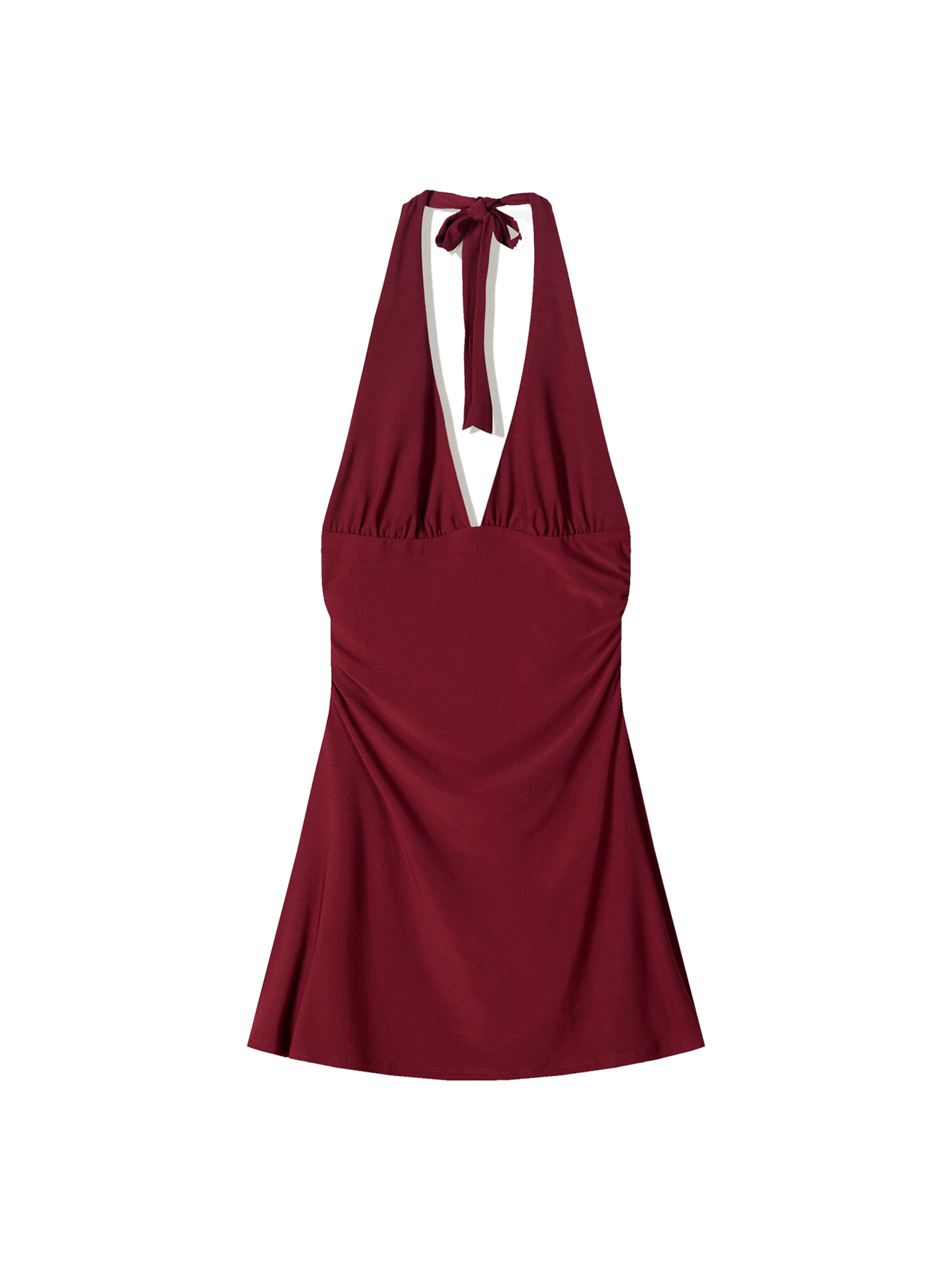 Rochie de la Bershka pe roșu: față