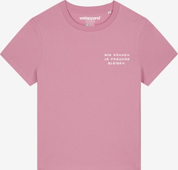 Watapparel Shirt 'Wir Können Ja Freunde Bleiben' in Roze: voorkant