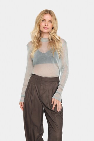 SAINT TROPEZ Shirt 'SZ Delila' in Silver: front