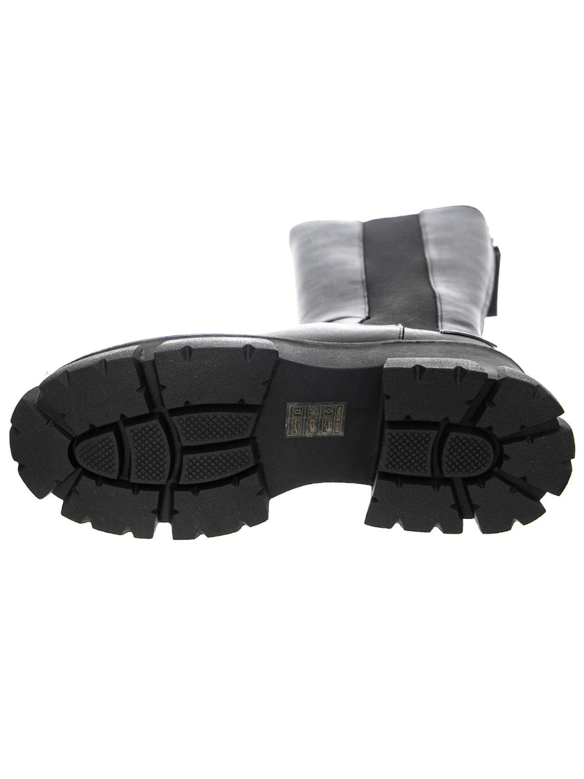 STEVE MADDEN Kozaki 'TRANSCEND BLACK LEATHER' w kolorze czarny