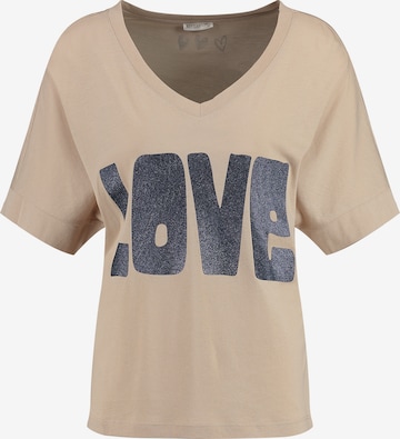Key Largo T-shirt 'WT LONELY' i beige: framsida