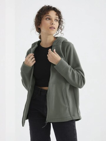 Veste en polaire Tommy Life en vert : devant