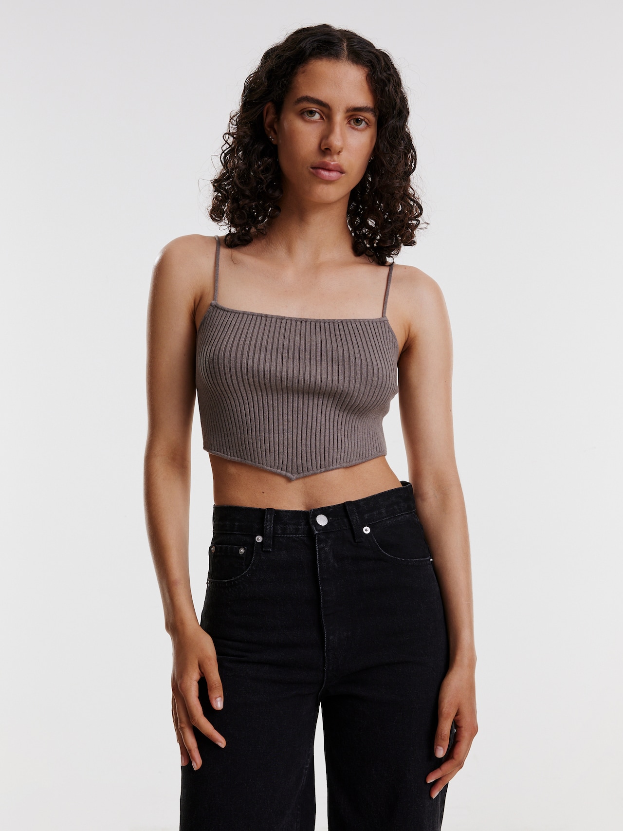 EDITED Top de punto 'Alica' beige oscuro