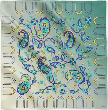 Foulard di AFROZAN in blu: frontale
