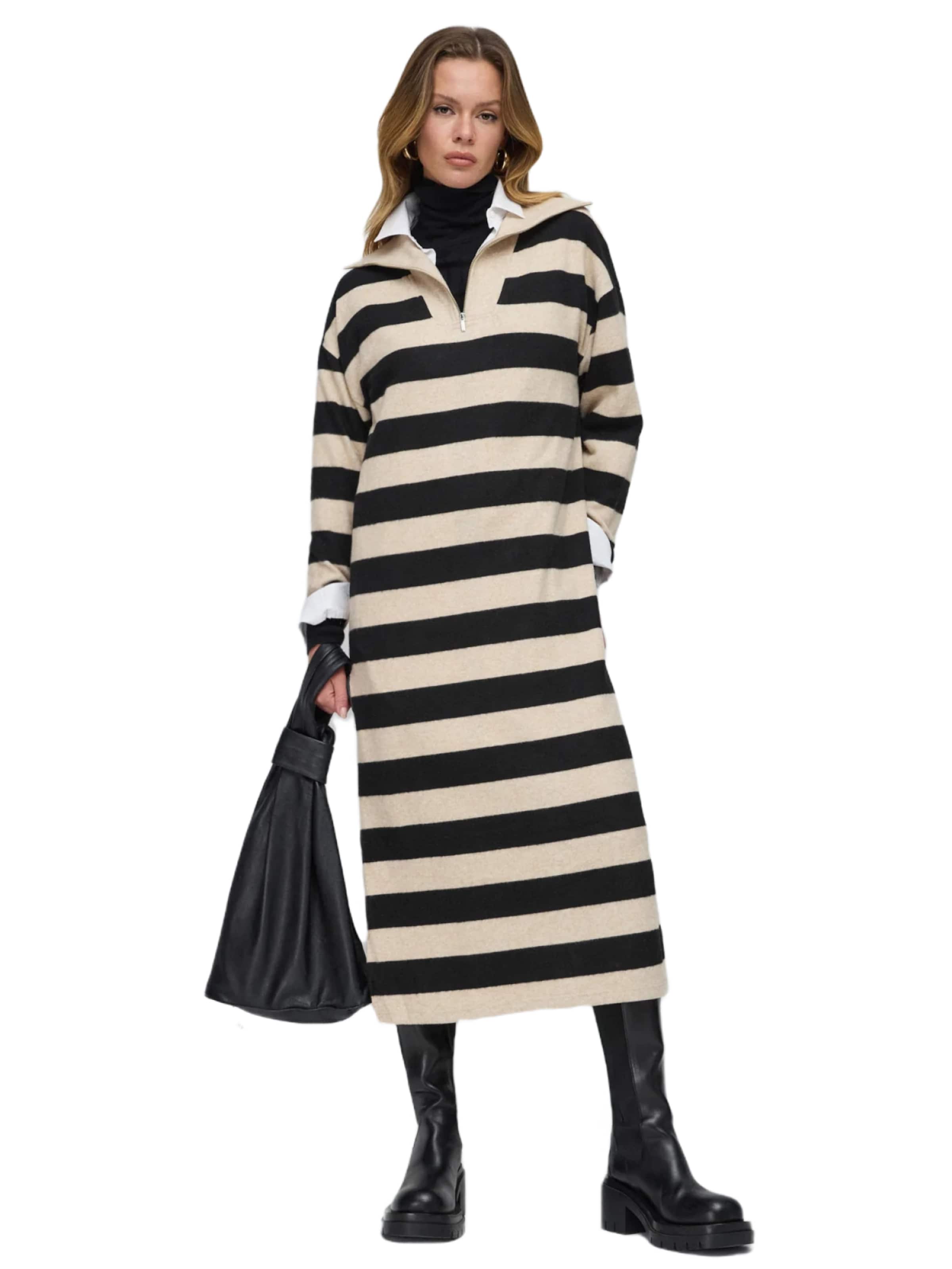 No Matter What Strickkleid in Beige: Vorderseite