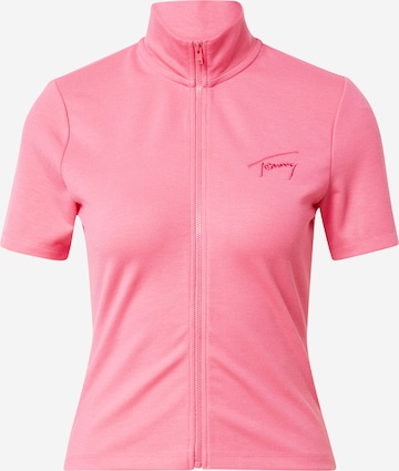 Tommy Jeans - Sudadera con cremallera en rosa: frente