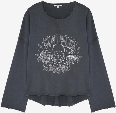 Scalpers Sweatshirt in dunkelgrau / weiß, Produktansicht