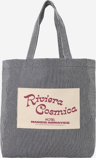 Pirkinių krepšys 'CERVIA' iš MAX&Co., spalva – smėlio spalva / tamsiai mėlyna / tamsiai raudona / balta, Prekių apžvalga