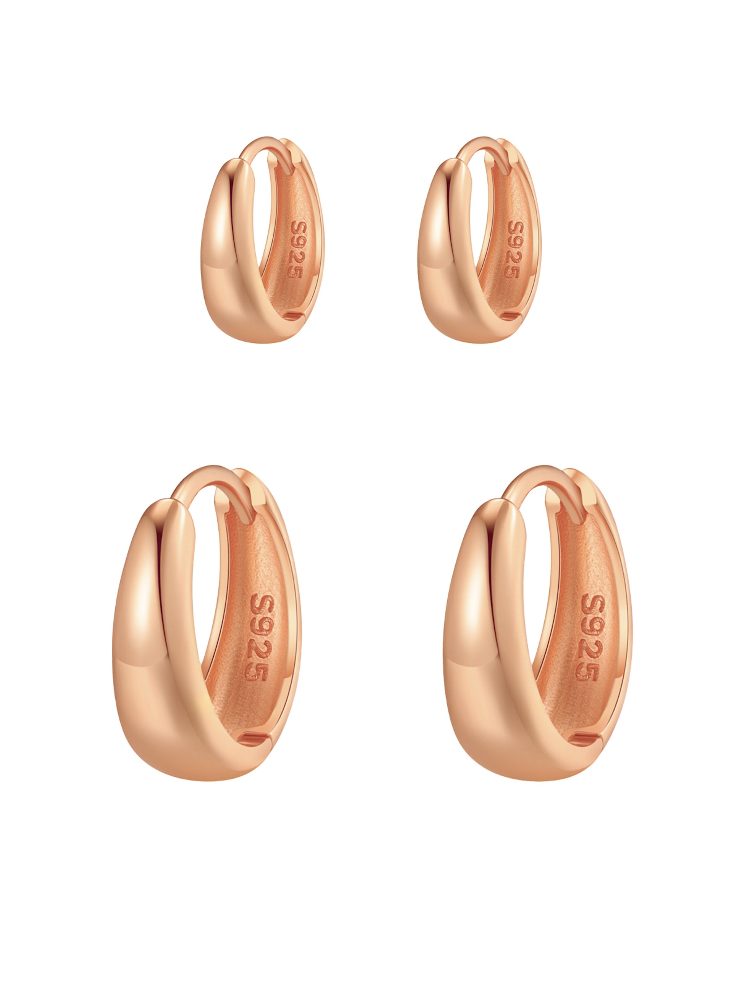 Hey Happiness Earrings 'Dome' in Gold: front