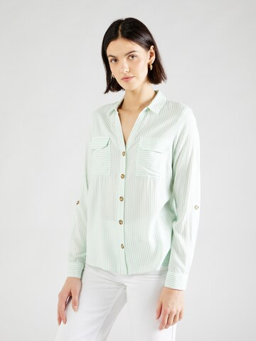 VERO MODA Blouse 'BUMPY' in Groen: voorkant