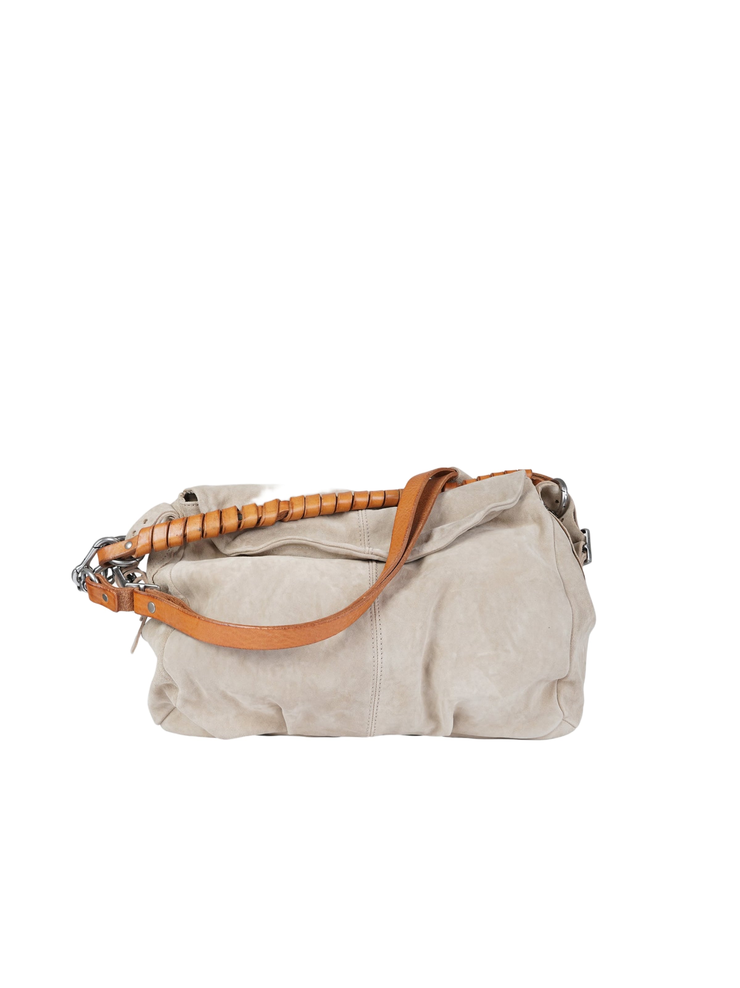 Borsa a spalla di A.S.98 in beige: frontale