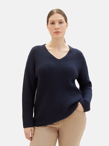 Tom Tailor Women + Pullover in Blau