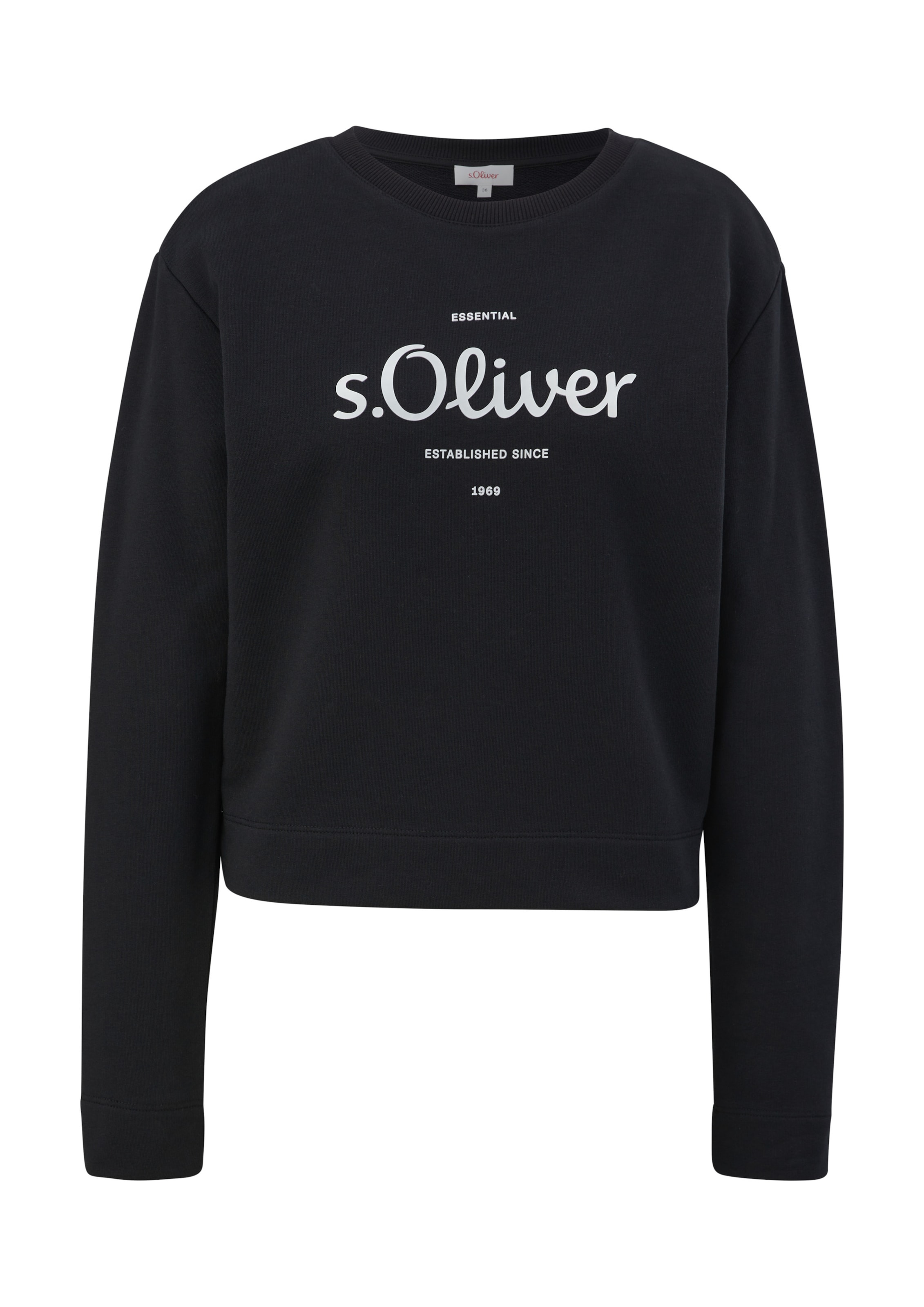 s.Oliver Sweatshirt in Schwarz: Vorderseite