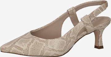 CAPRICE Slingpumps in Goud: voorkant