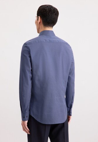 Coupe slim Chemise business 'Schwarze Rose' SEIDENSTICKER en bleu