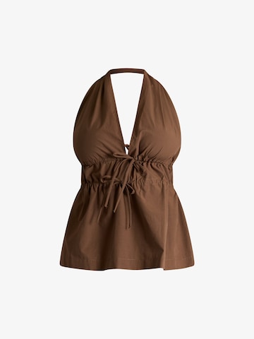 Ottod’Ame - Top em castanho: frente
