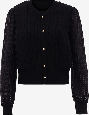 NAEMI Knit Cardigan in Black: front