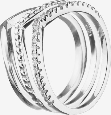 THE GEM STORIES JEWELRY - Anillo 'V Rings Triple Set' en plata: frente