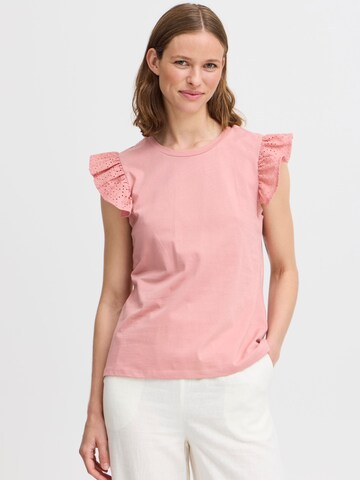 T-shirt 'Rika' b.young en rose : devant