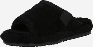 UGG Slippers 'FLUFF YOU' in Black: front