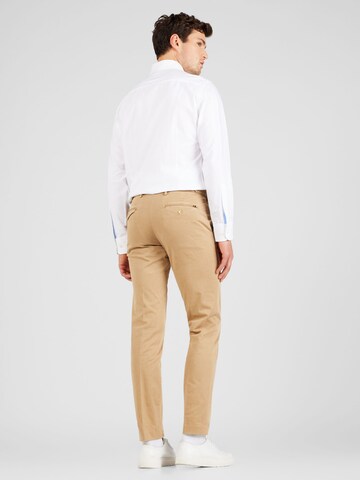 Tommy Hilfiger Tailored Slimfit Chinohousut 'HAMPTON' värissä ruskea