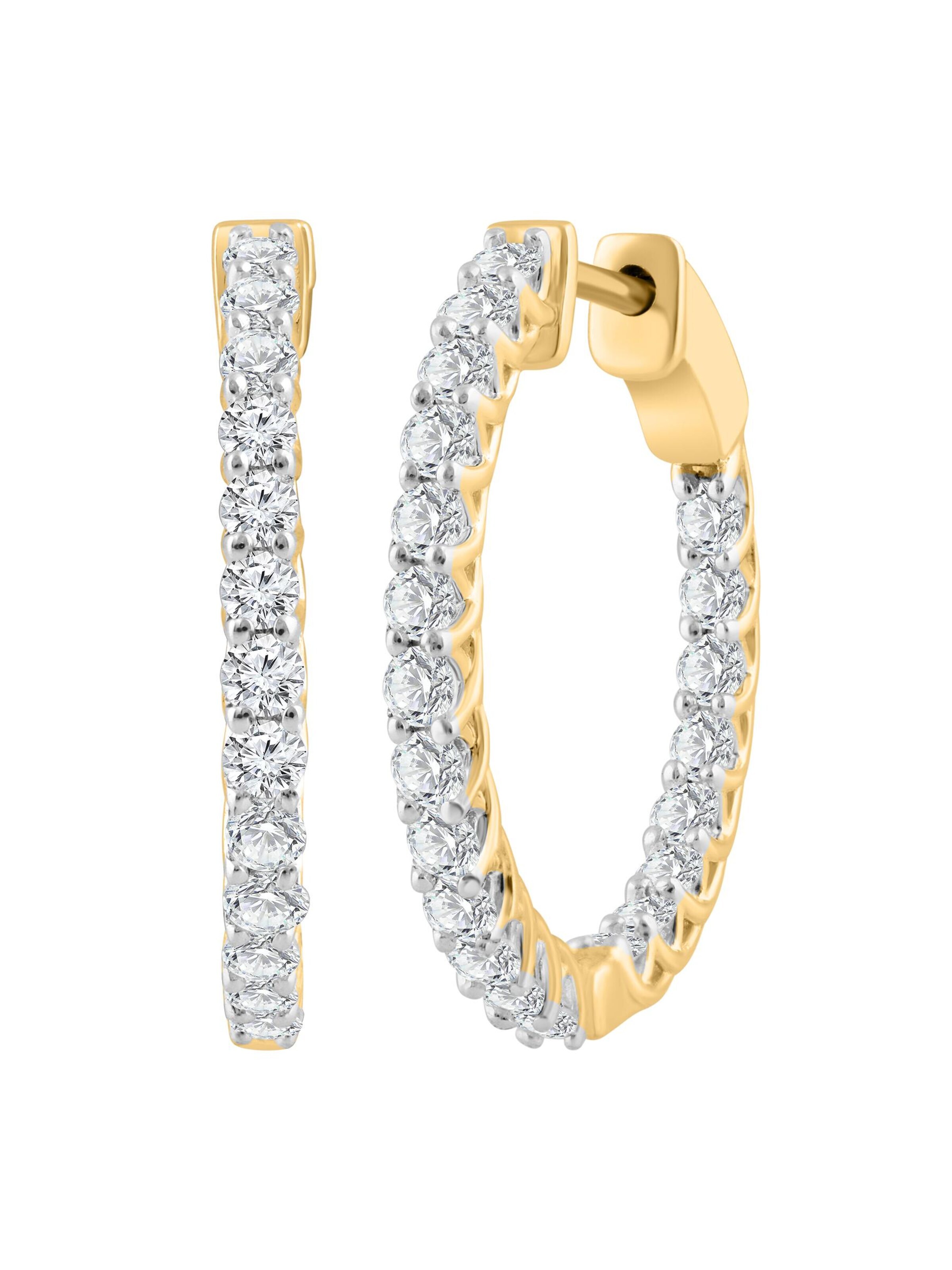 ETHISHER DIAMANTEN Ohrringe‌‌‌ in Gold: Vorderseite