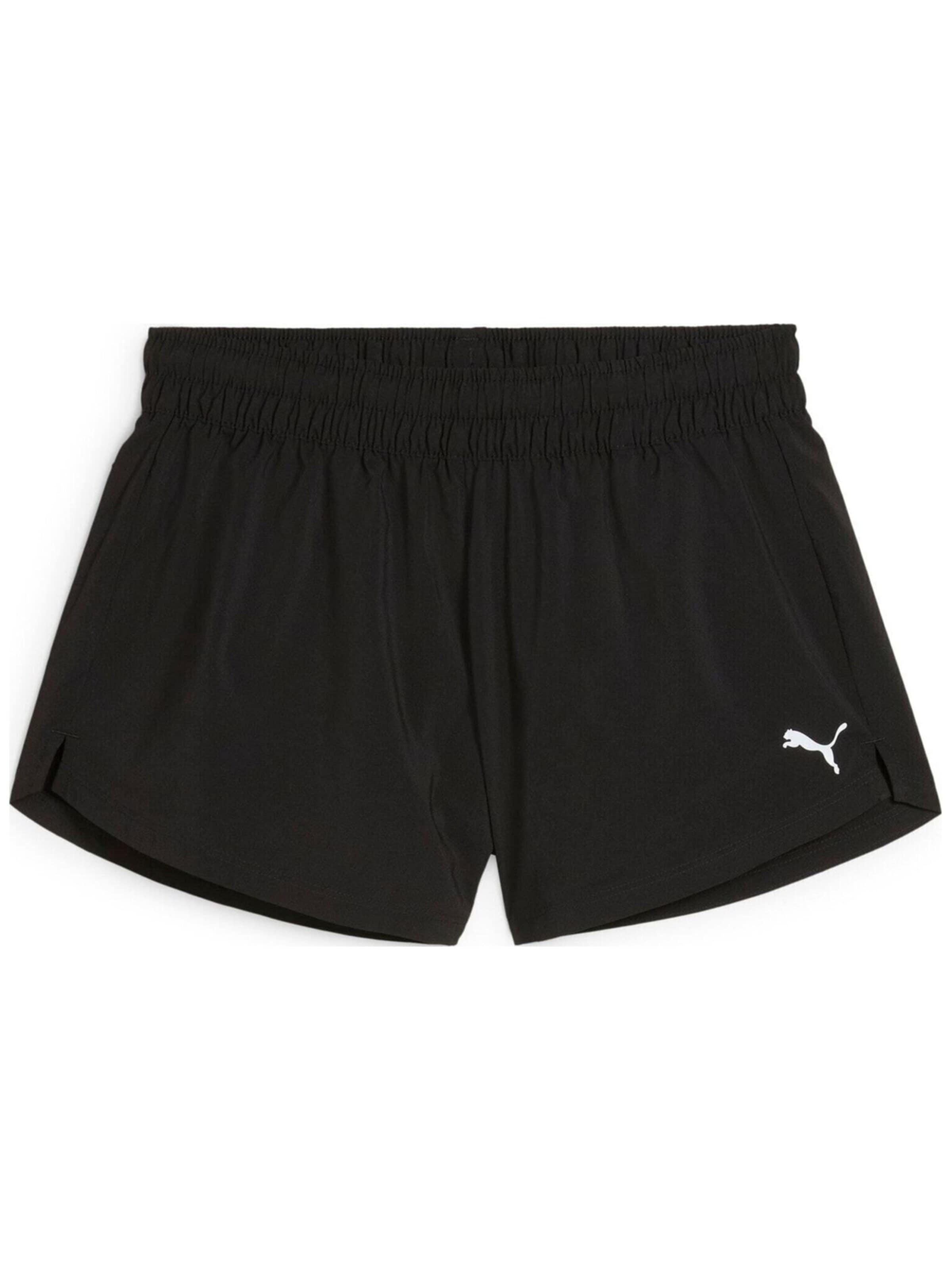 PUMA Regular Sportbroek 'Puma W Tad Essential 3 Woven Short' in Zwart