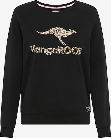 KangaROOS Sweatshirt in Black: front