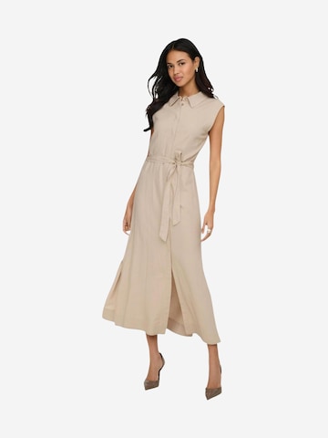 Abito 'Onlgoa Sl Linen Bl Shirt Dress Cc Pnt 15363697' di ONLY in beige: frontale