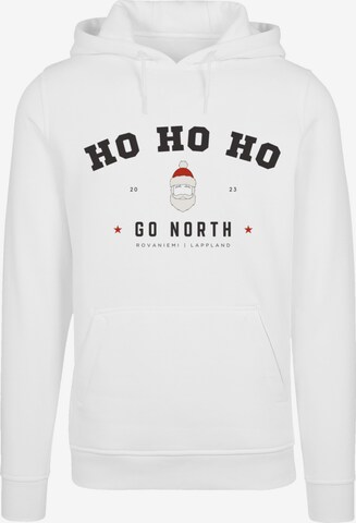 F4NT4STIC Sweatshirt 'Ho Ho Ho Santa' in Weiß: predná strana