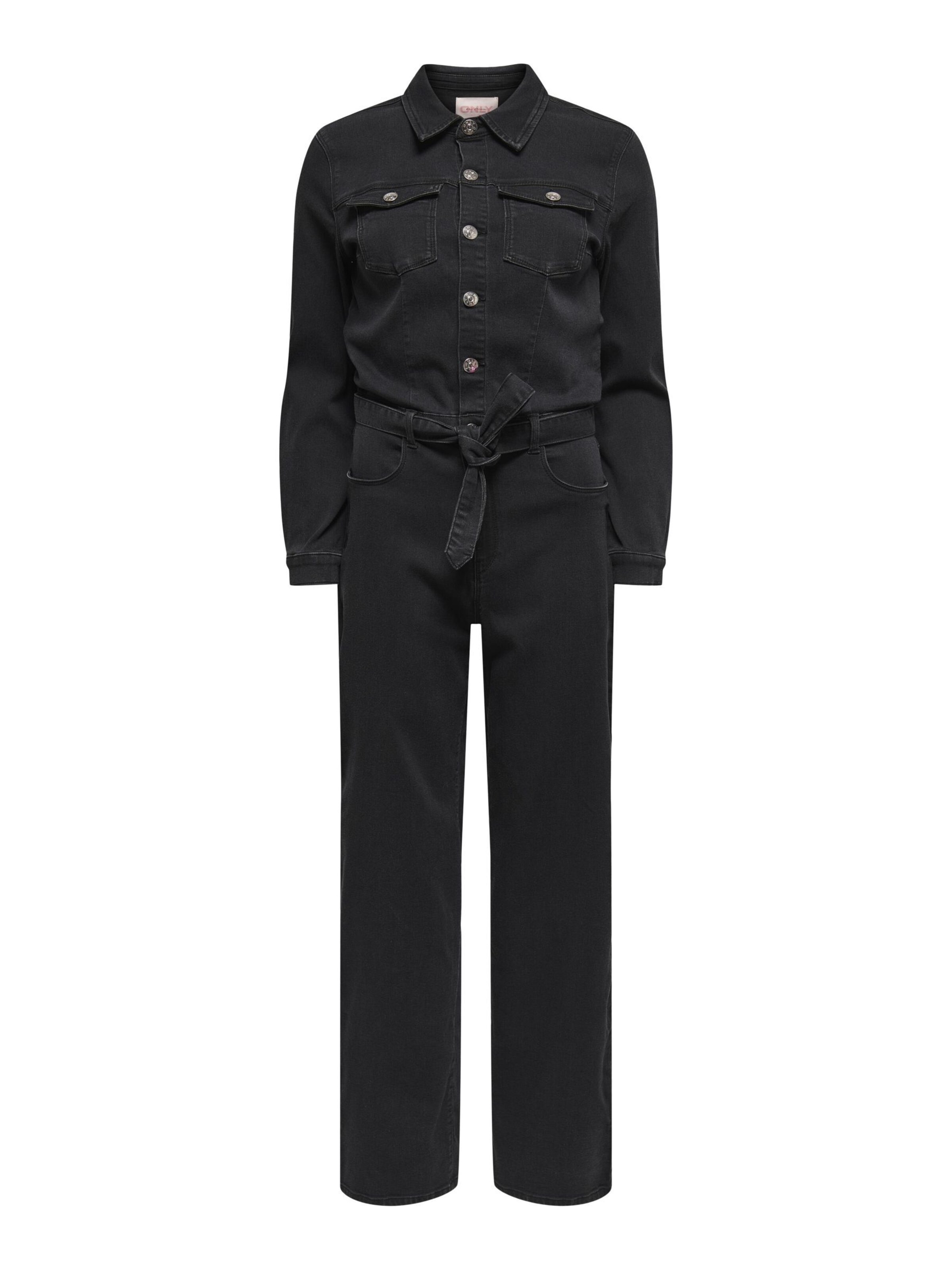 ONLY Jumpsuit 'RAIN' in Zwart: voorkant