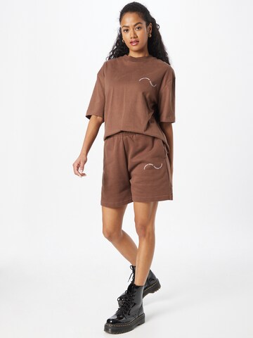 Comfort Studio by Catwalk Junkie Loose fit Pants 'TAKE IT EASY' in Brown