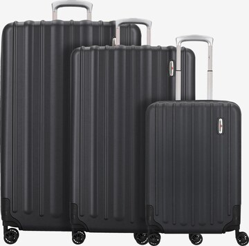 Hardware Suitcase Set 'Profile Plus' in Black: front
