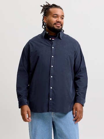 Jack & Jones Plus Regular fit Риза 'JJEFIELD' в синьо: отпред